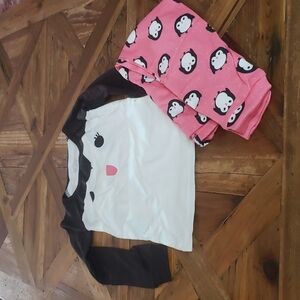 THE Children's Place 2 pc pajamas Pengin Fun